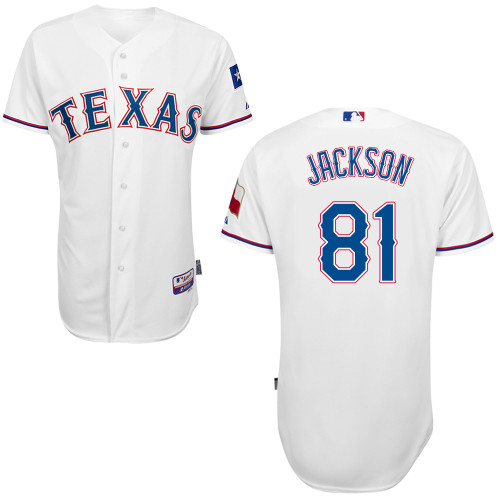 Luke Jackson #81 MLB Jersey-Texas Rangers Men's Authentic Home White Cool Base Baseball Jersey
